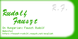 rudolf fauszt business card